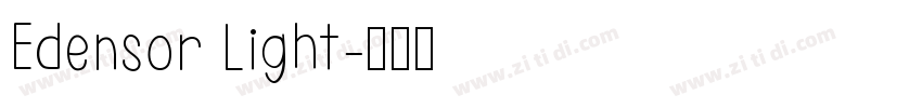 Edensor Light字体转换